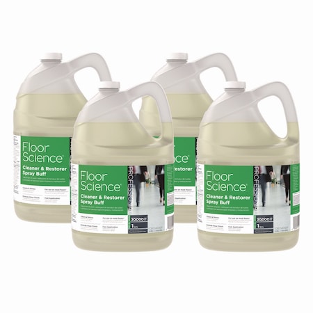 Diversey Floor Science Cleaner/Restorer Spray Buff, Citrus Scent, 1gal Btl, PK4 CBD540458